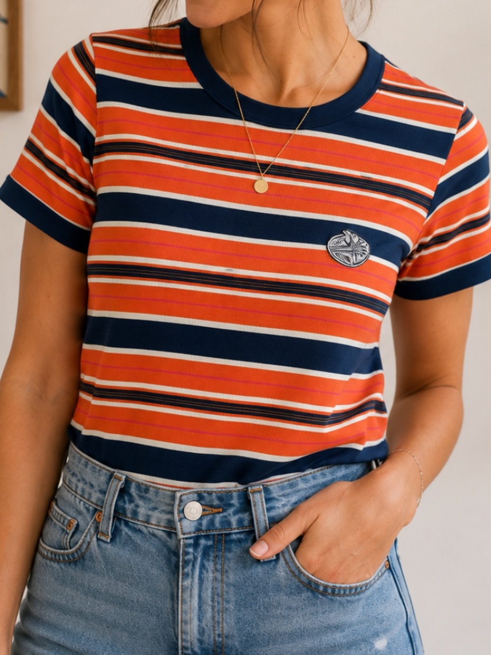 Her Universe Star Wars Millennium Falcon Striped Ringer Tee Size S/M
